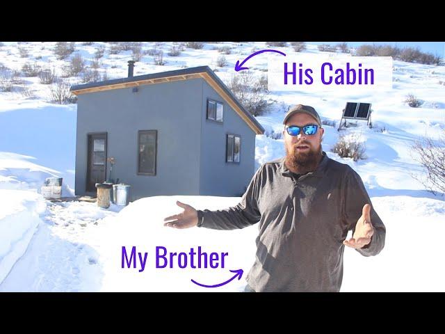 My Brother's Off Grid Cabin on the Side of a Mountain - Built in 10 Weekends, Now Settled In