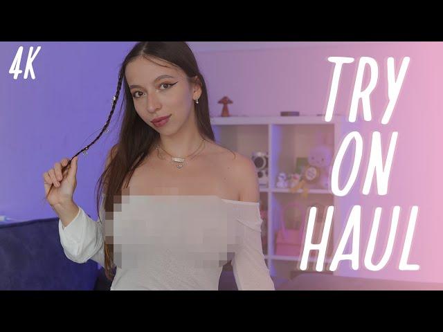 [4K] TRANSPARENT SHORT DRESSES TRY ON HAUL with Cyberly Chloe