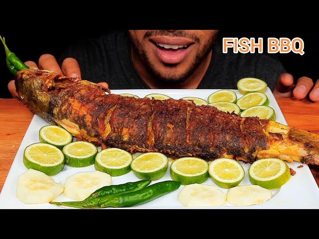 ASMR BIG FISH BARBEQUE EATING SHOW WITH LEMON | Faysal Spicy ASMR