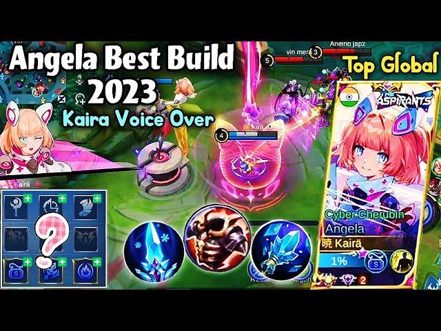 ANGELA BEST BUILD & EMBLEM 2023!TOP GLOBAL ANGELAKAIRA CHANNEL (VOICE OVER!)