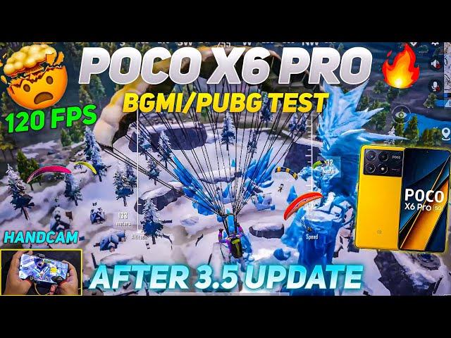 POCO X6 PRO HANDCAM  AFTER 3.5 UPDATE BGMI/PUBG 120 FPS TEST & FPS METER #pocox6pro #poco