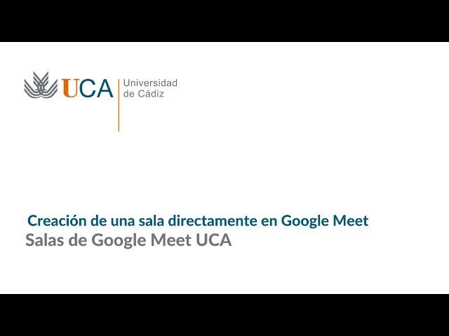 03. Crear una sala directamente desde Google Meet