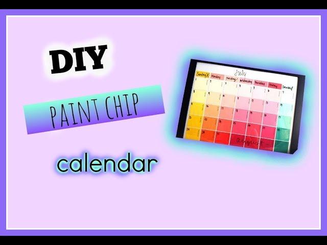 DIY paint chip calendar