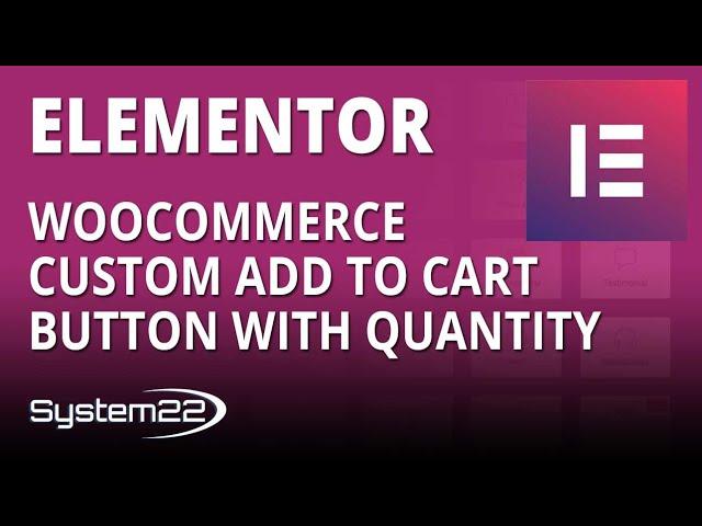Elementor Woocommerce Custom Add To Cart Button With Quantity 