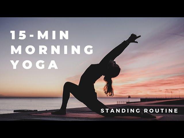 Morning Yoga ️ • 15min Standing routine  • Bondi sunrise session 