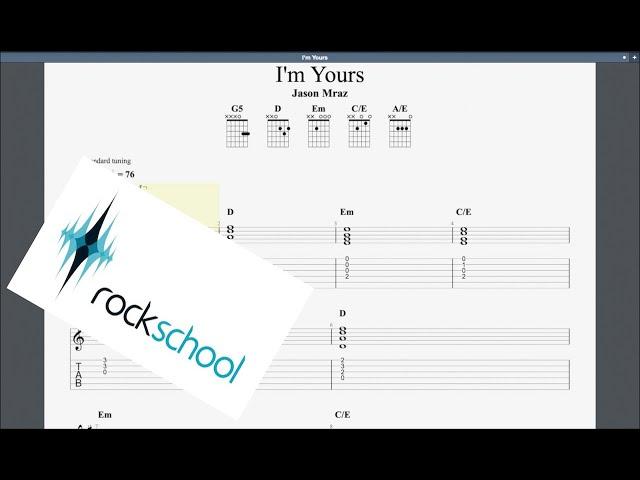 I'm Yours Rockschool Debut Grade Acoustic Guitar