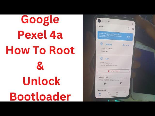 Google Pexel 4a How To Root & Unlock Bootloader || how to root google pixel 4a || pixel 4a root