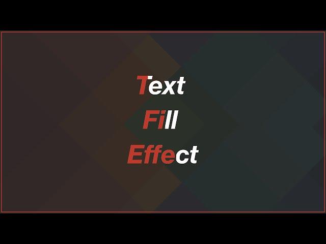 [Arabic] HTML, CSS Tutorials - Text Fill Effect On Hover