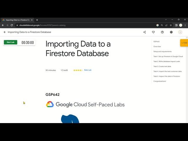 Importing Data to a Firestore Database | GSP642 | Solution