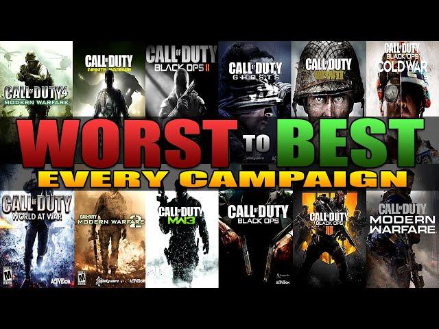 Ranking Every Call of Duty Campaign From WORST to BEST