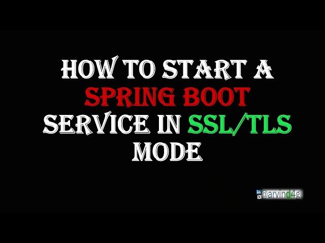 Securing Spring Boot Applications With SSL #ssl #springboot #microservices #codefarm