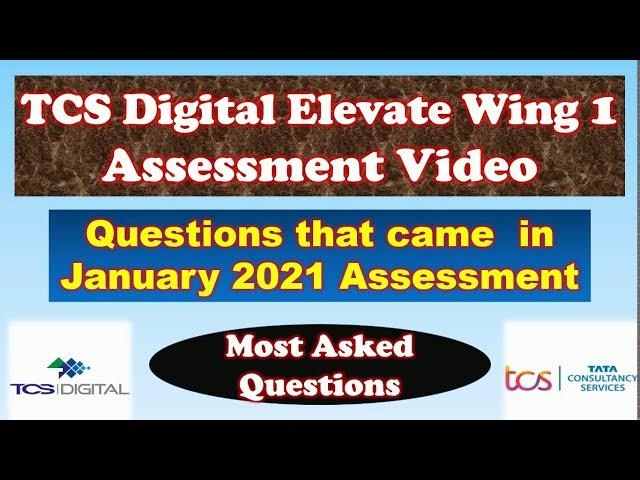 Questions asked in TCS Digital Capability Assessment 2021 | TCS DCA 2021 |