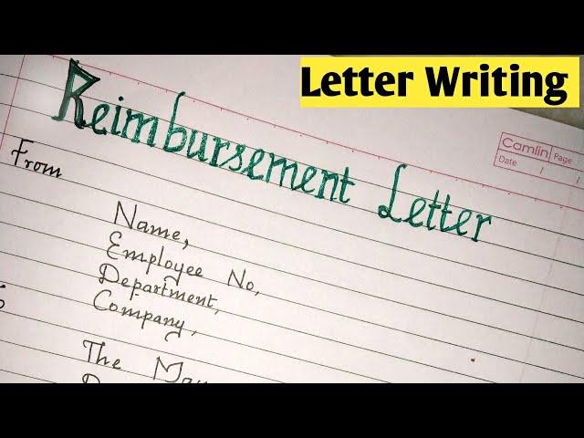 Letter Writing-Reimbursement of medical expenses/medical bill claim letter