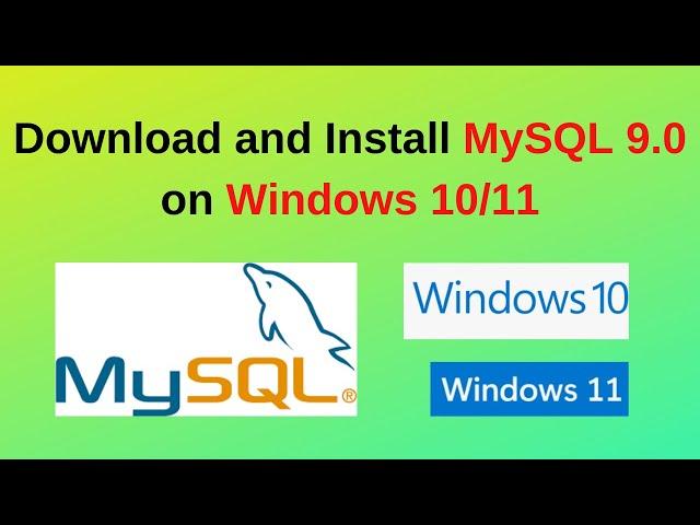 How to download and install MySQL 9.0 on Windows 10/11 | Install MySQL 9.0 on Windows | 2024 updated