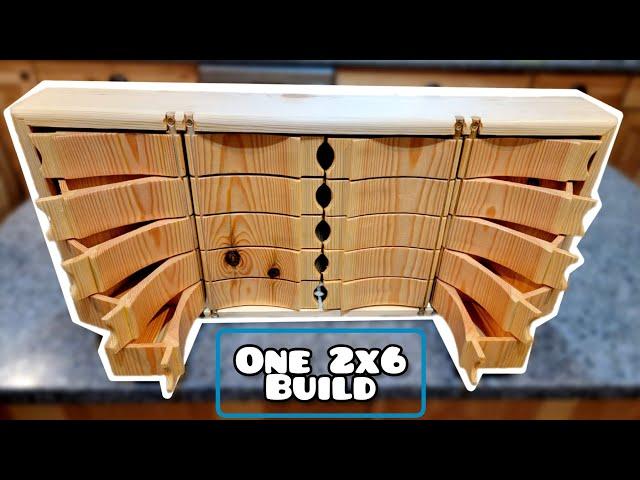 Fastest Way To Make Drawers? One 2x6 Parts Organizer // Woodworking