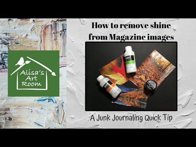 How to Remove Shine from Magazine images