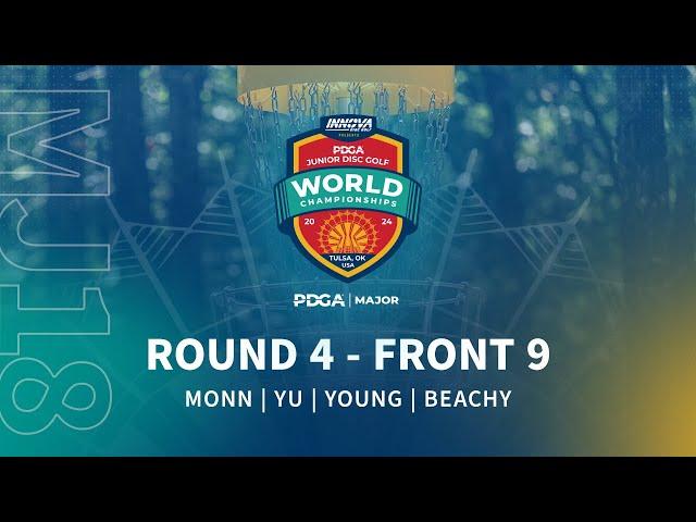 2024 PDGA Junior Disc Golf World Championships | MJ18 R4F9 | Monn, Yu, Young, Beachy