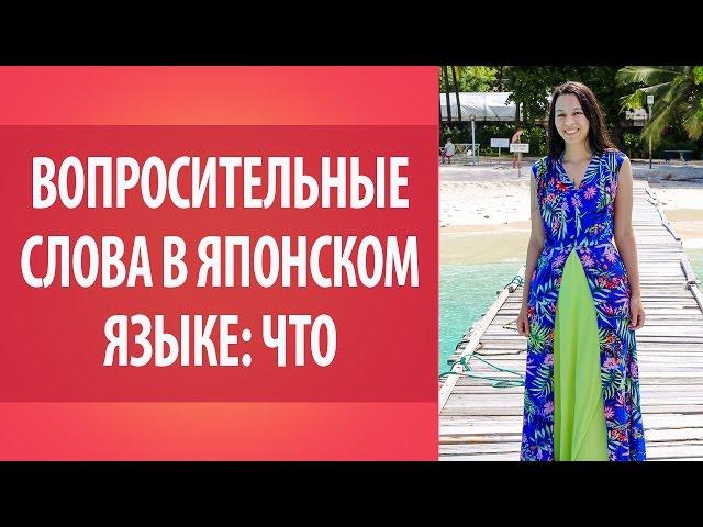 Вопросительные слова в японском языке. Что? Изучаем японский язык. Словарь японского языка.