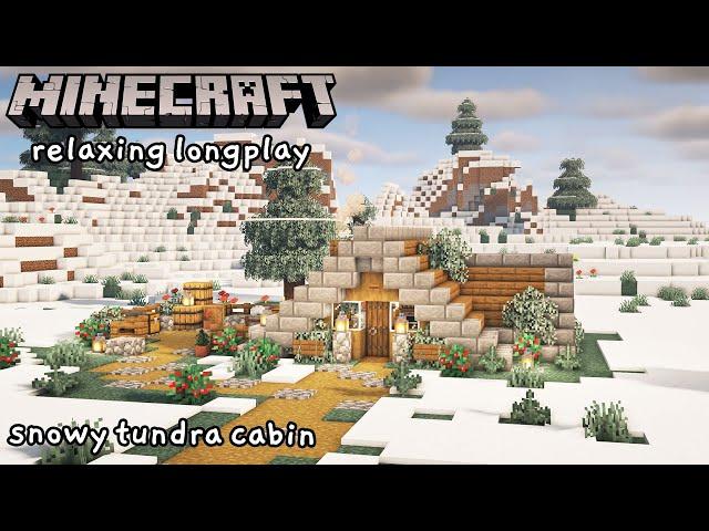 Minecraft Relaxing Longplay - Snowy Tundra Cabin (No Commentary) [1.17]