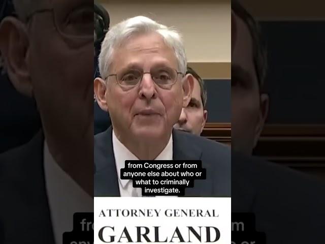 Garland says he's not the president's lawyer in testimony before Congress #shorts