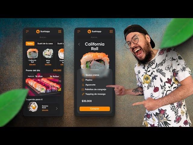 Diseño Sushi App en Figma   - Aprende Diseño UX/UI en Español