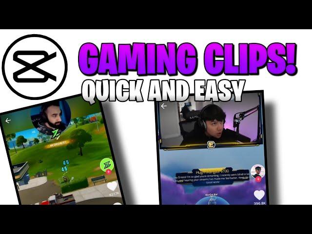 HOW TO MAKE VERTICAL GAMING CLIPS! (for YouTube Shorts and TikTok) | CapCut Tutorial