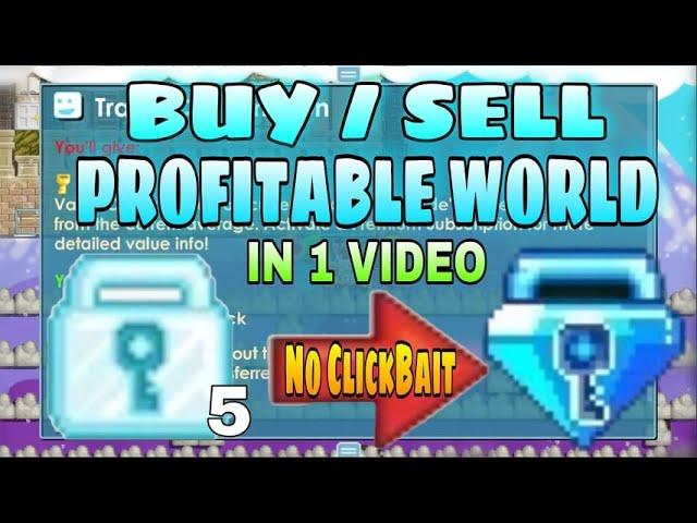 5 Diamond Lock To Blue Gem Lock In Just 1 Video | Buy And Sell Profitable World - Growtopia