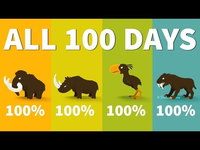 Big Hunter All Stories 100 Days | MAMMOTH, RHINO, TERROR BIRD, SMILODON
