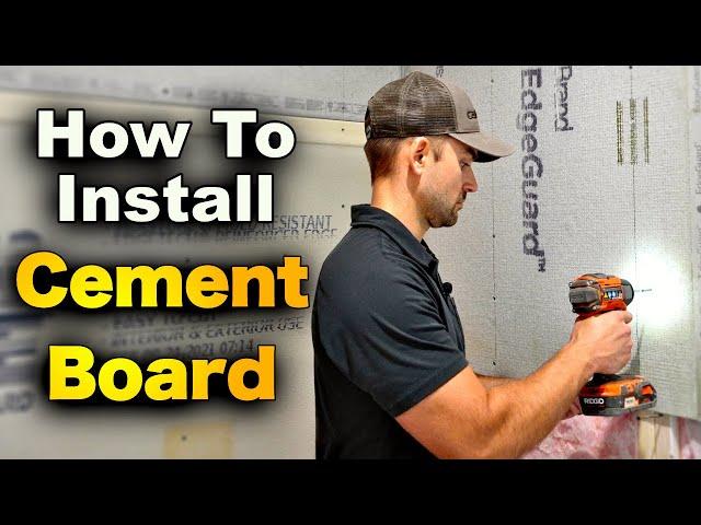 Cement Board Installation - Shower Walls For Tile - COMPLETE TUTORIAL
