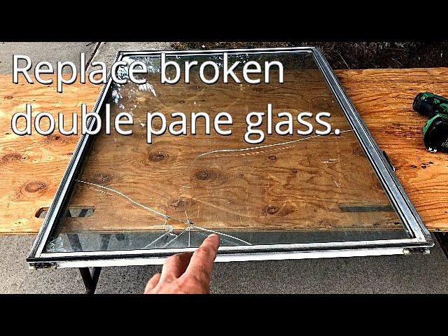 How to replace broken double pane glass / IGU in aluminum frame!