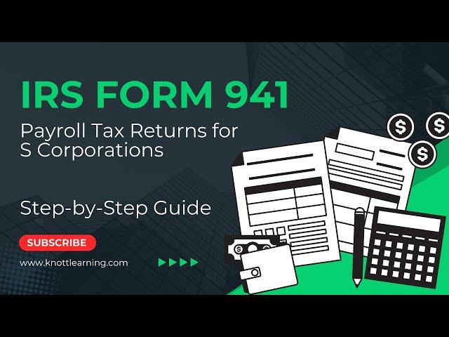 IRS Form 941 - S Corporation Example for 4th Quarter