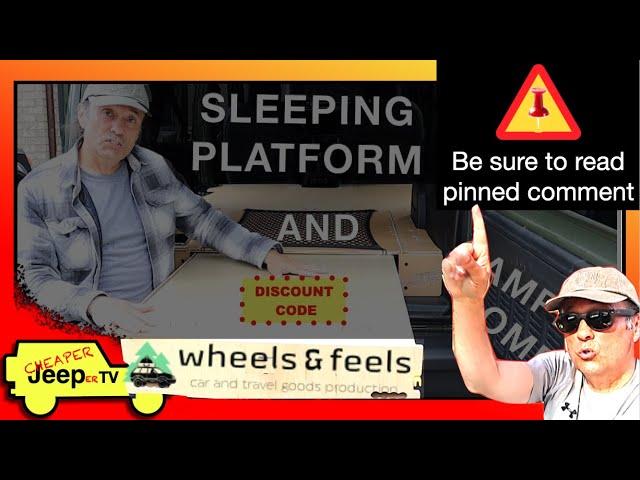 Affordable Jeep Sleeping Camping Platform and Camper Combo by Wheels & Feels