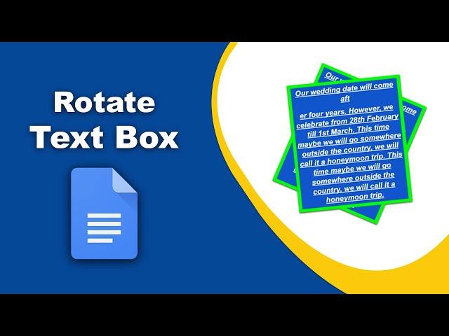 How to rotate a text box in google docs