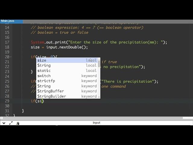 Java Conditions Lesson 01) if Statements