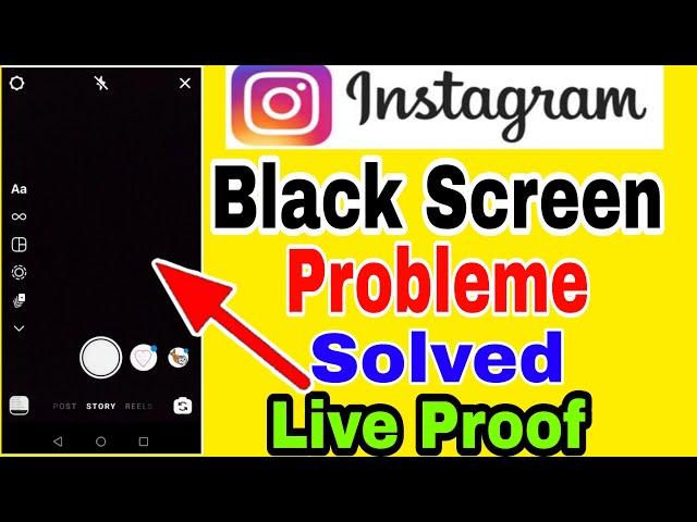 How to Fix Instagram Probleme Black Screeninstagram story black screen problem Solved-ios,android,