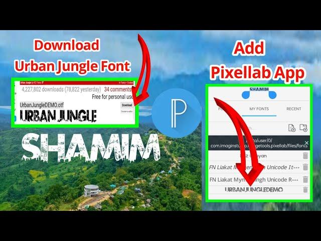 Download Urban jungle font | urban jungle font Add Pixellab | how to download urban jungle font