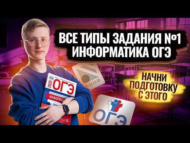 Разбор всех типов 1 задания ОГЭ по информатике | Умскул