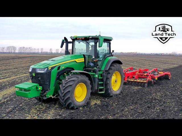 Новый трактор John Deere 8R 370 с независимой подвеской ILS - работа с Vaderstad TopDown 400!