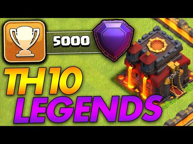 REACHING LEGEND LEAGUE AS A TH10!! | Clash of Clans