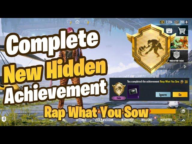 New Hide Achievement Reap What You Sow | How To Complete New Hidden Achievement in BGMI / PUBGmobile