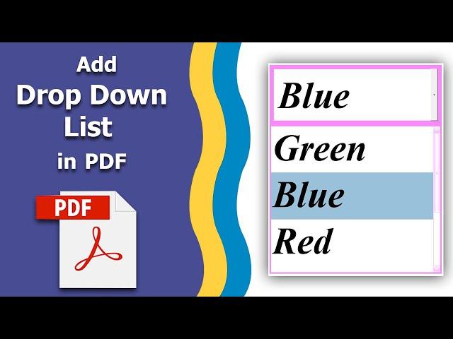 How to add a drop down list in a fillable pdf using adobe acrobat pro dc