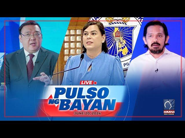 LIVE: Pulso ng Bayan kasama sina Admar Vilando at Jade Calabroso | June 20, 2024