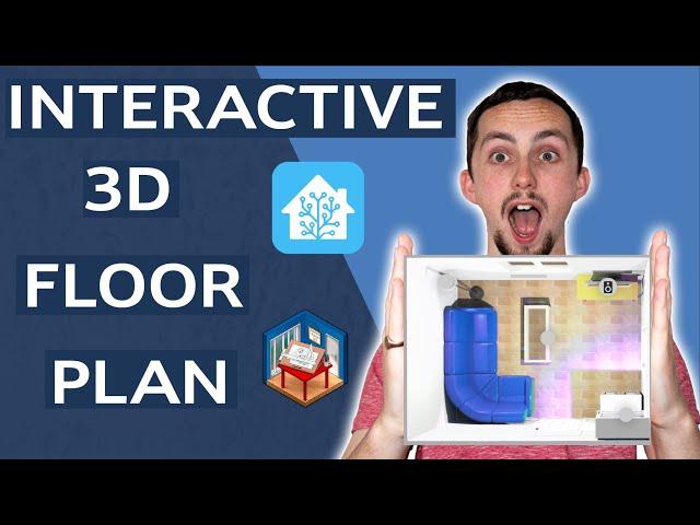 Interactive 3D floor plan with colour syncing lights using SweetHome 3D