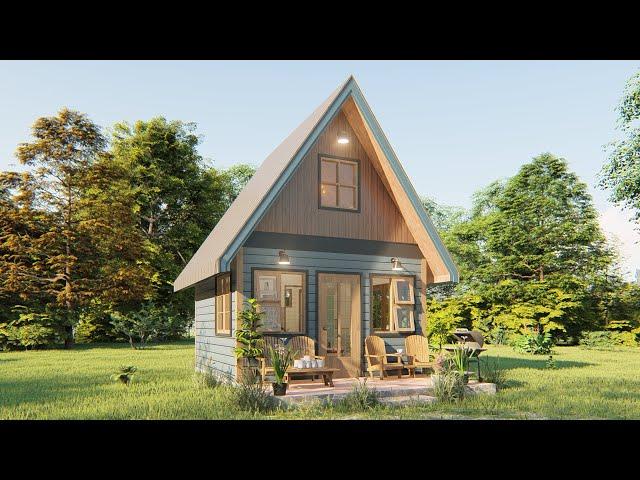 Beautiful Tiny House with Bedroom Loft Design Idea 4x4 Meters (16 Sqm) ( 170 Sqft )