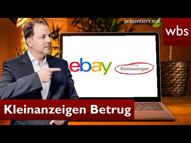 Ebay Kleinanzeigen: Neue Betrugs-Masche zockt jetzt Verkäufer ab | Anwalt Christian Solmecke