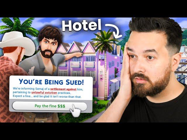 I ran a hotel in The Sims 4 For Rent and got sued 3 times...