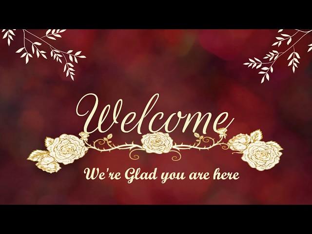 Welcome Red floral Background Motion Video Loops