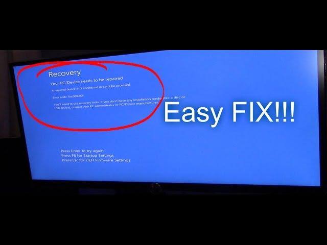 3 EASY WAYS TO FIX BOOT UP ERROR WINDOWS 7 8 10 BLUE SCREEN OF DEATH (BSoD)