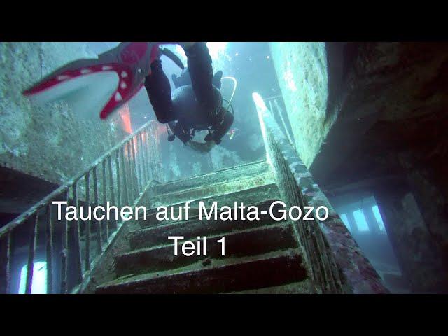 Tauchen auf Gozo mit dem Wrack der MV Karwela *gefilmt mit der Paralenz DiveCam* Teil 1