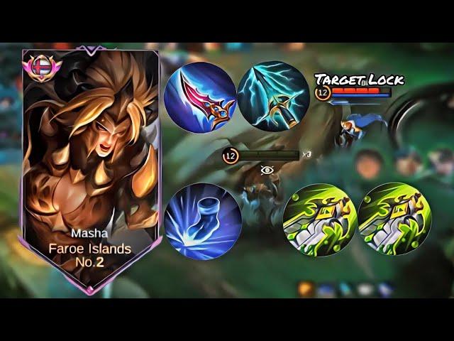 MASHA OVER POWER BUILD ITEM | DAMAGE SUPER BROKEN | ENEMY ONE SHOT ONLY | MASHA ROAMER GAMEPLAY MLBB